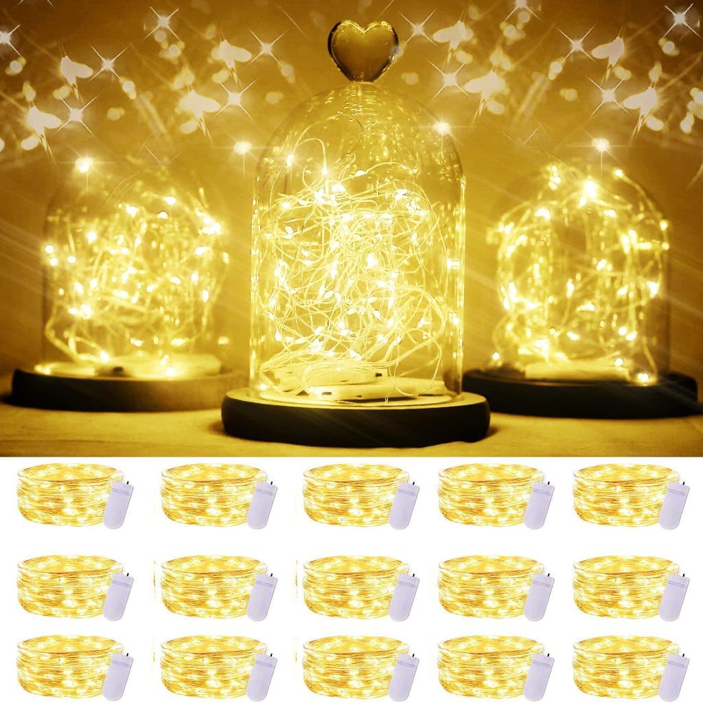 Kit com 10/20 Fios de Fada 2 Metros Led Para Decoração Festa Arte Presente Ambiente Decorado