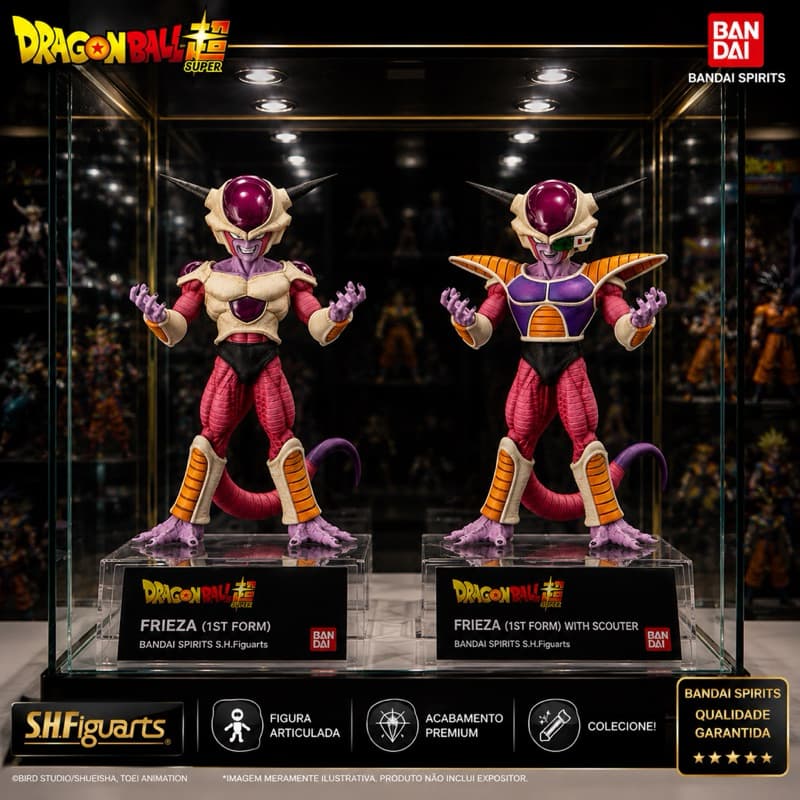 Action Figure Freeza Primeira Forma 24Cm Saga Sayajin Dragon Ball Z Com Armadura