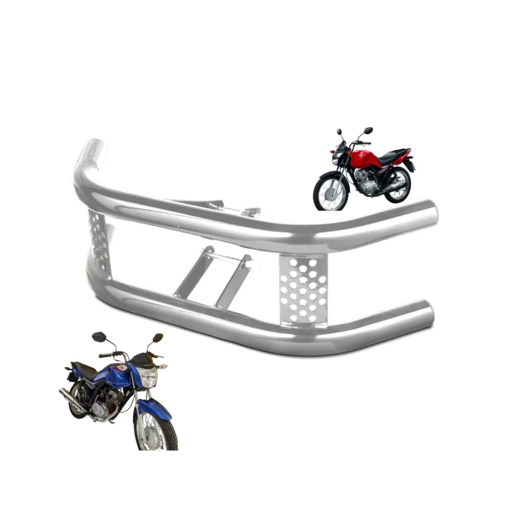 Protetor Motor/Mata Cachorro Barra Dupla Para Motos Fan 125 20014 a 2015