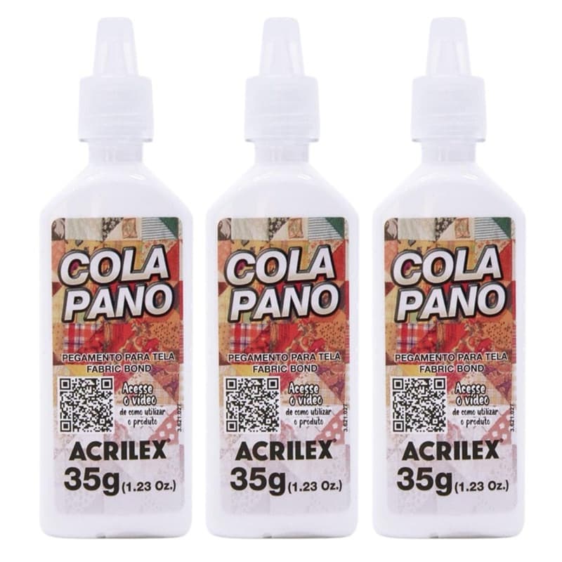 ✨ Kit c/2 Colas de Pano Acrilex – Ideal para Artesanato e Personalização