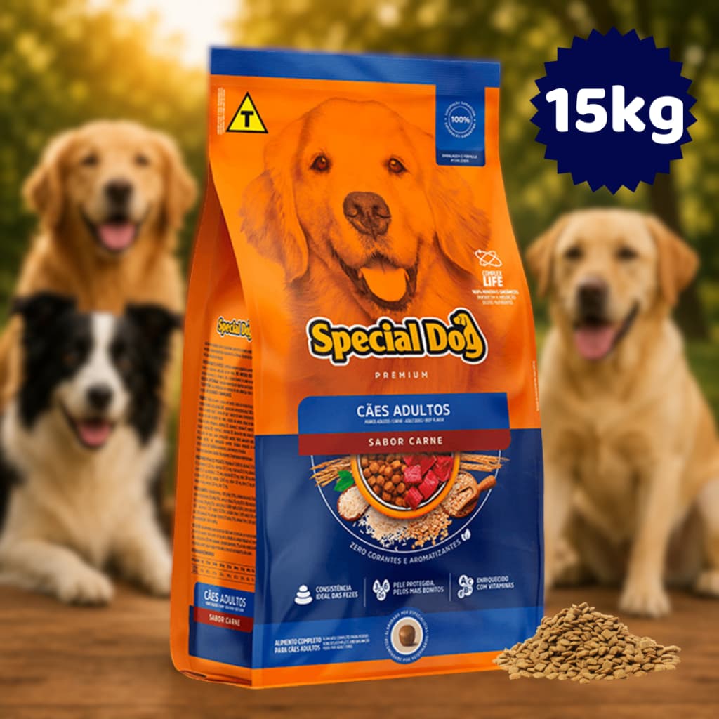 RAÇÃO CACHORRO SPECIAL DOG CARNE 15 KG