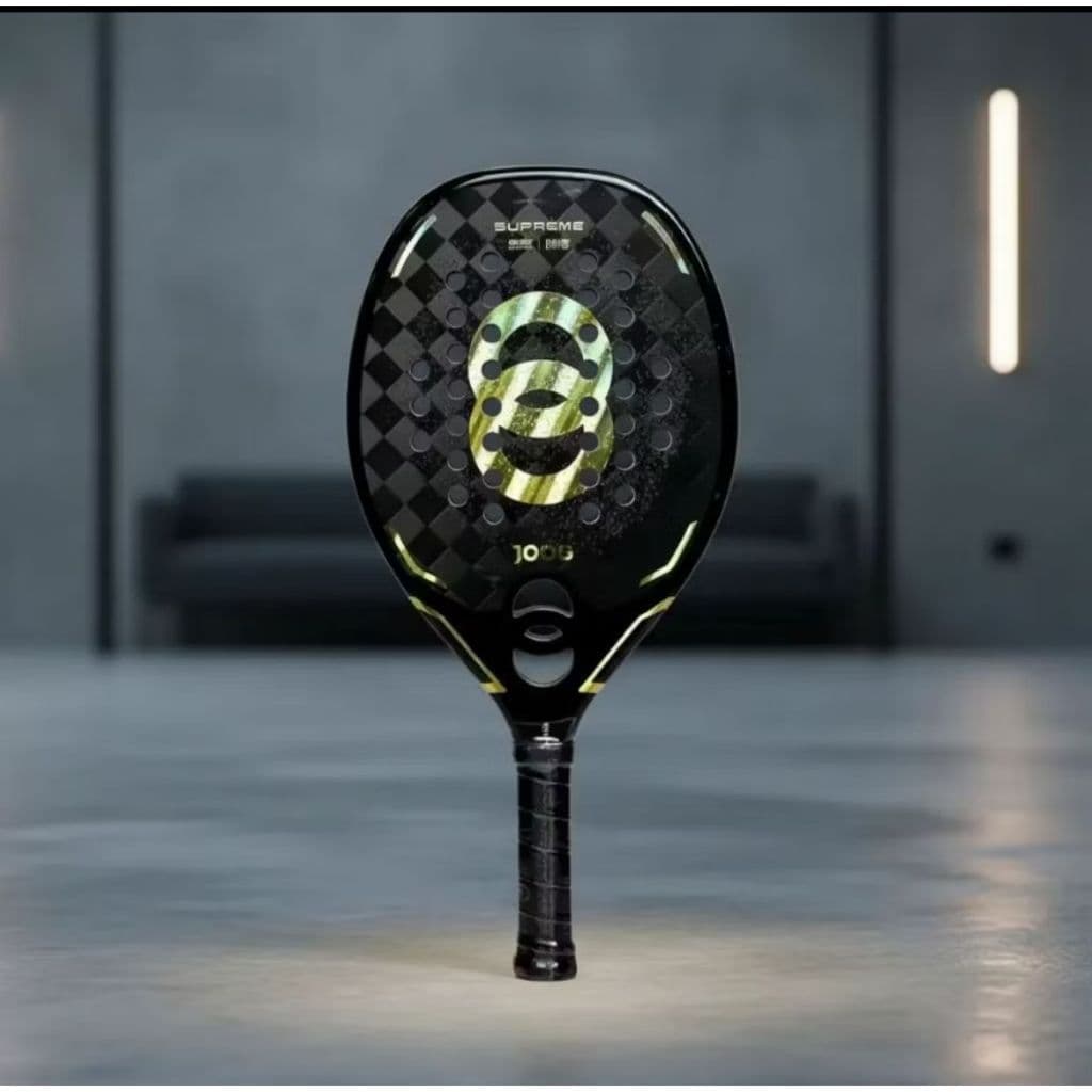Raquete Beach Tennis Joog Supreme 18k Pro Full Carbon EVA Soft Black