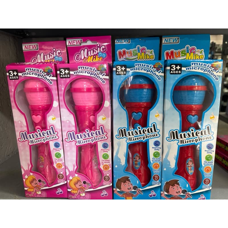 Microfone Infantil Musical com Som e Voz para Cantor
