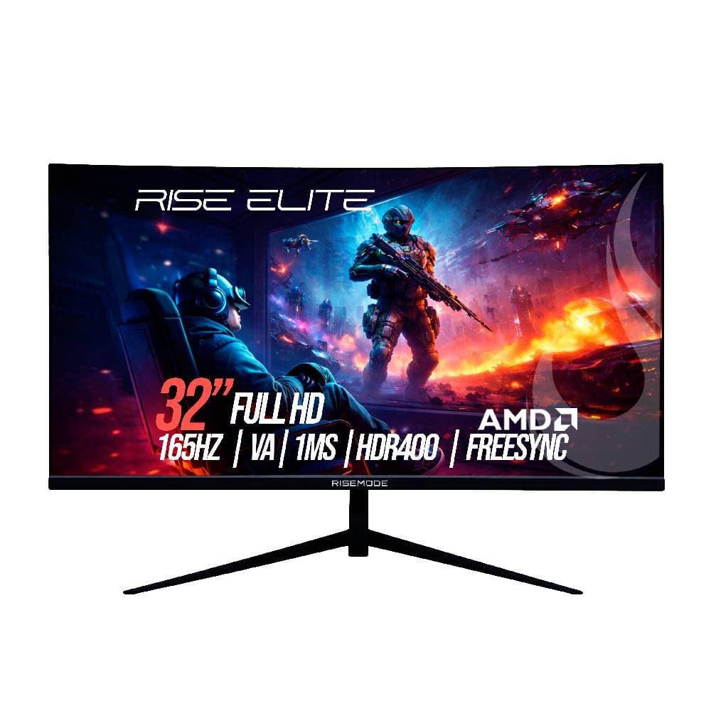 Monitor Gamer Curvo Rise Mode Elite 32" FHD 165hz VA 2ms HDMI DisplayPort - RM-MOG-32C165FH-B