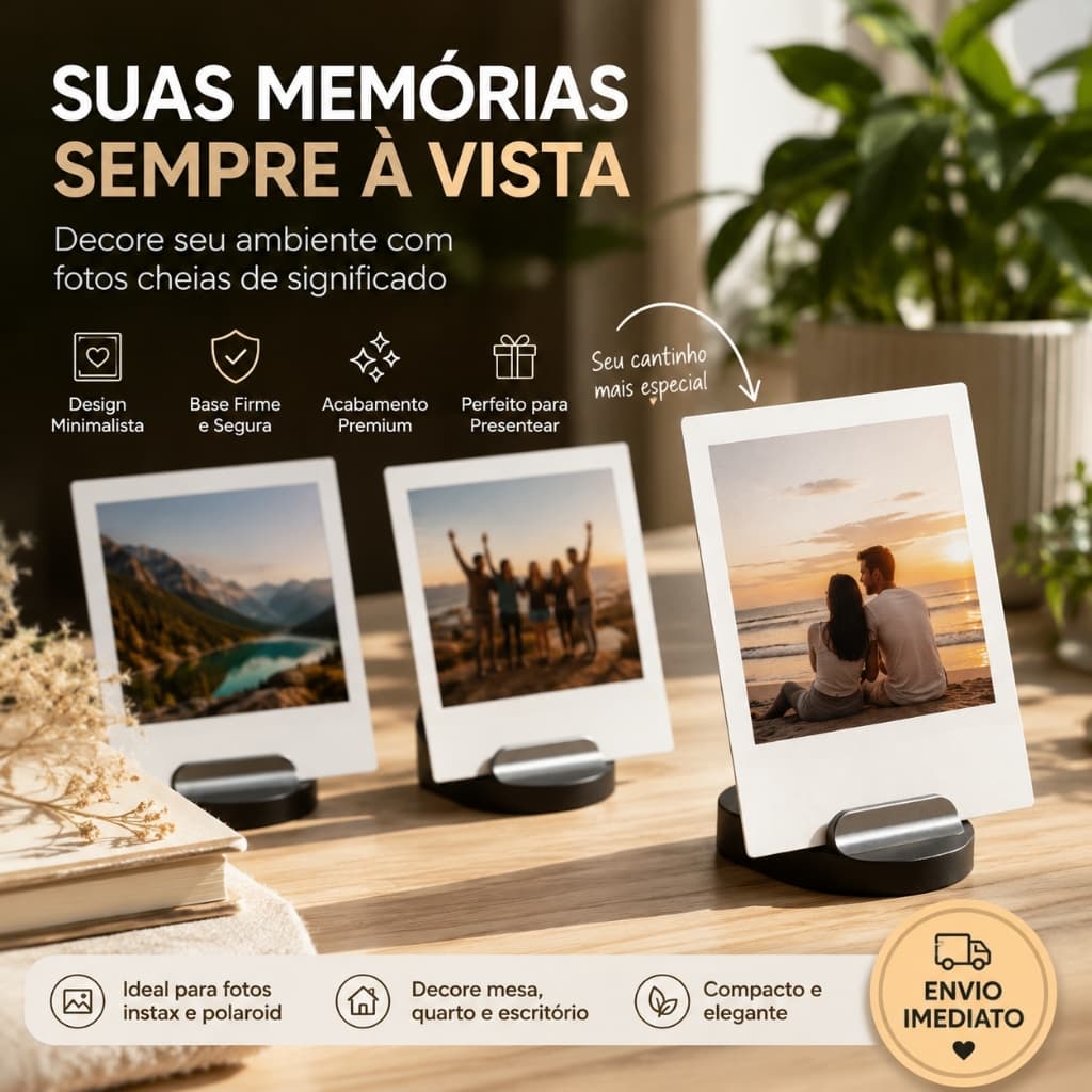 Porta Retrato Base Suporte Apoio Para Foto Polaroide Coração Decoração Festa Cartão Menu Casamento Decoração Festa