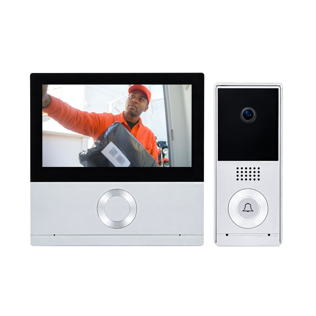Vídeo Porteiro Eletrônico Full HD Tela 7” Touch Screen com Visão Noturna e Gravação