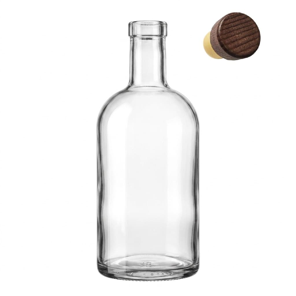 Garrafa de Vidro Khloe 750 ml Luxo para Eventos Decoração Azeites e Envases em Geral - Cx c/ 1 un