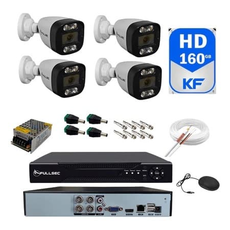 Kit Cftv 4 Câmeras De Segurança Dvr 4 Canais 1080n