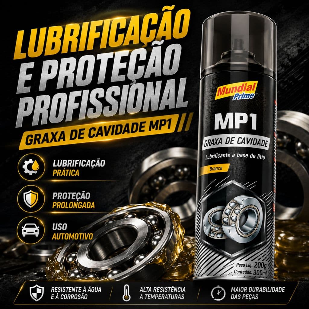Graxa Branca de Cavidade Spray 300ML Mundial Prime Ideal Para Rolamentos E Engrenagens