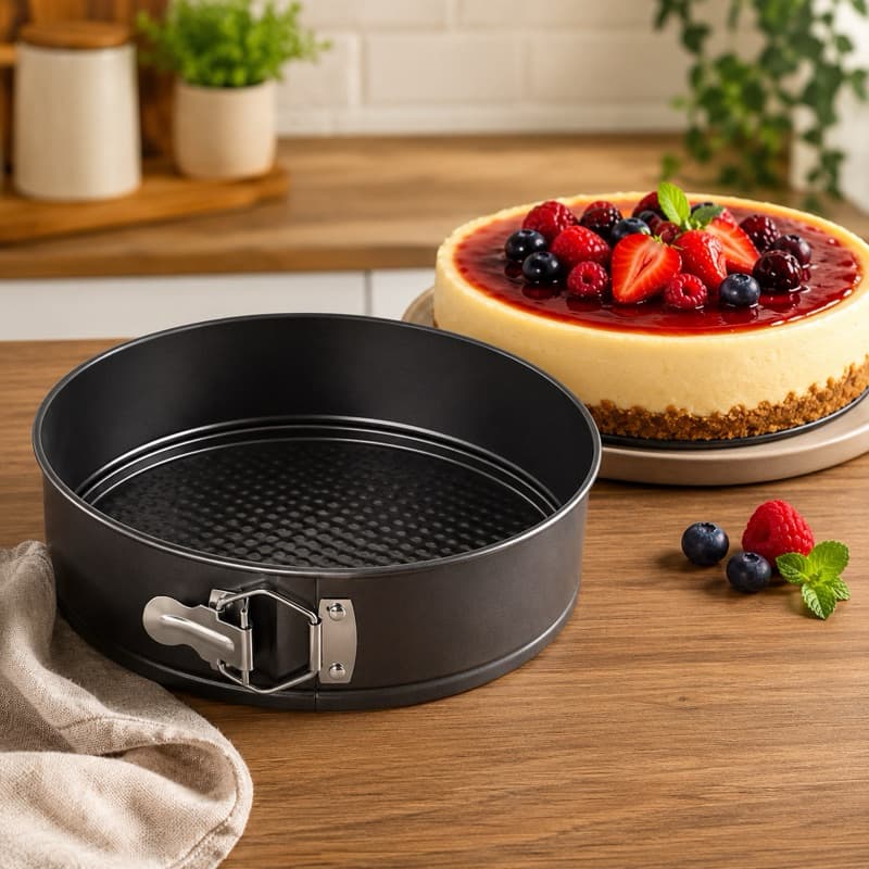 Forma Redonda Antiaderente 26cm Fundo Removível para Bolo Torta Cheesecake