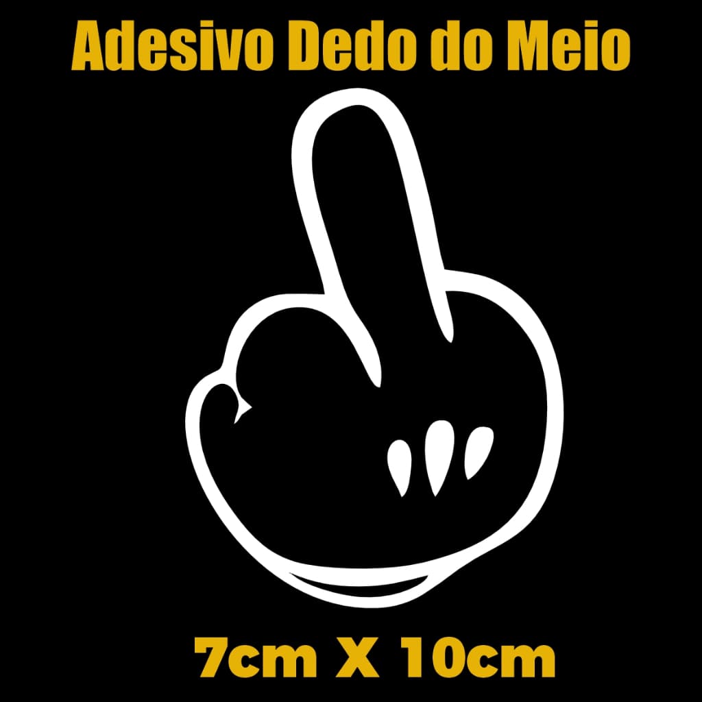 adesivo dedo do meio original para carro moto capacete  bike de alta durabilidade