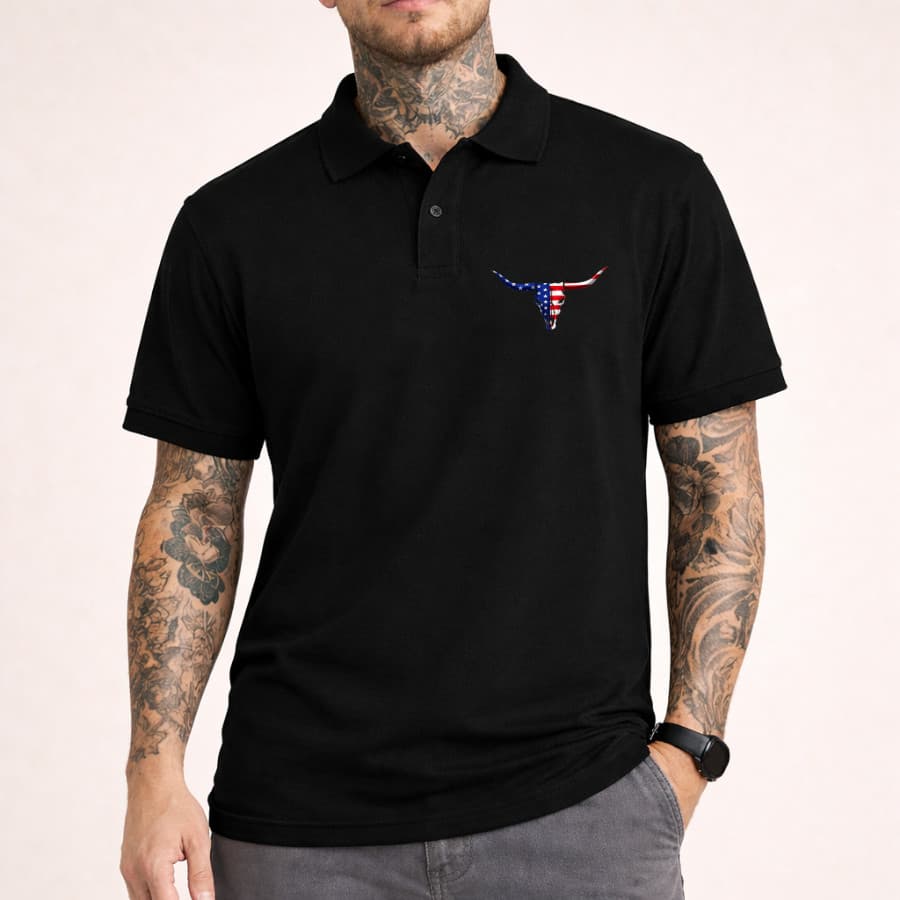 Camiseta Camisa Polo Masculina Country Blusa Rodeio Algodão Manga Curta Casual