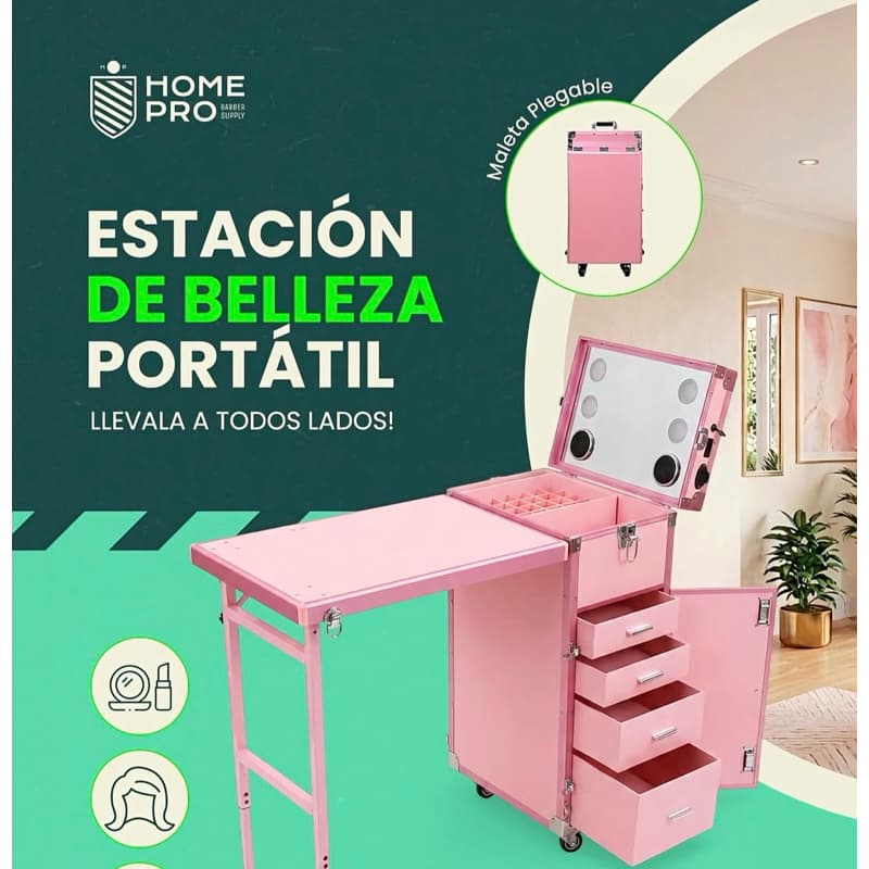 💖✨ MESA ESTOJO DE BELEZA LMPRO CH30 ROSA ✨💖