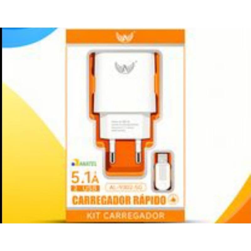 Kit carregador e cabo rápidos para IPhone - Altomex 2USBs AL-9302-5G 5.1Á