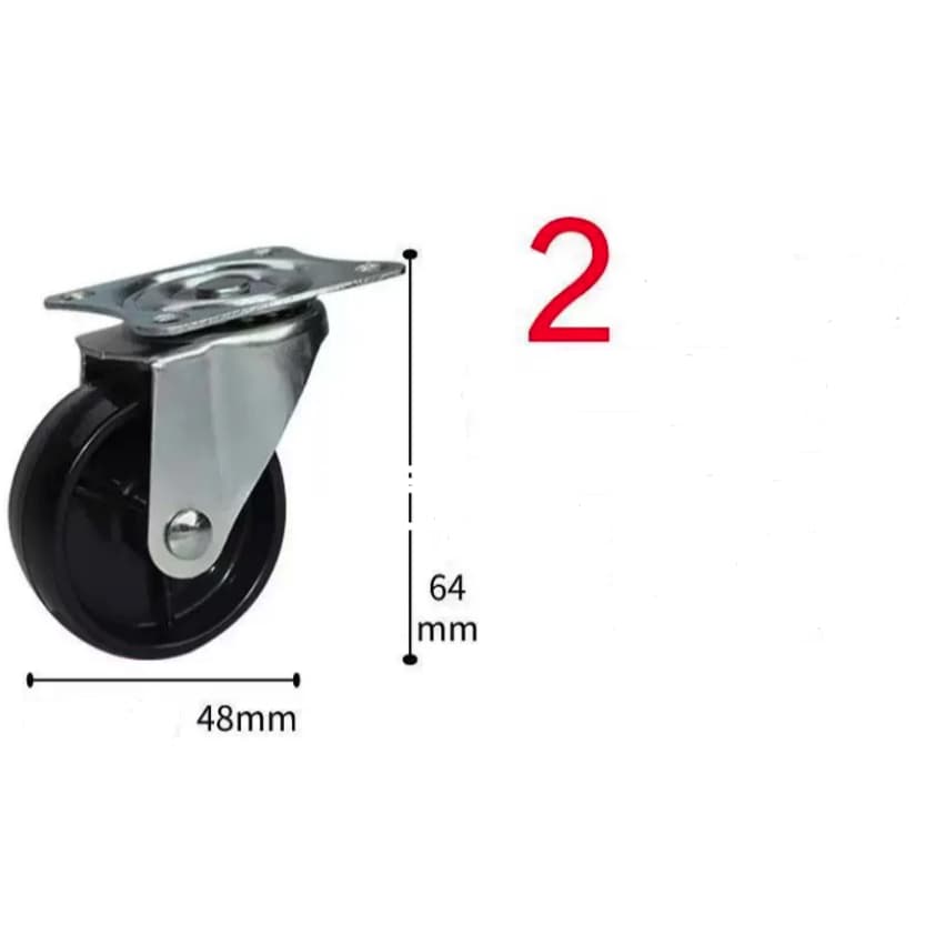 KIT 10 Conjunto de rodízios giratórios para móveis pesados, com capacidade de carga de 200KG LUM3