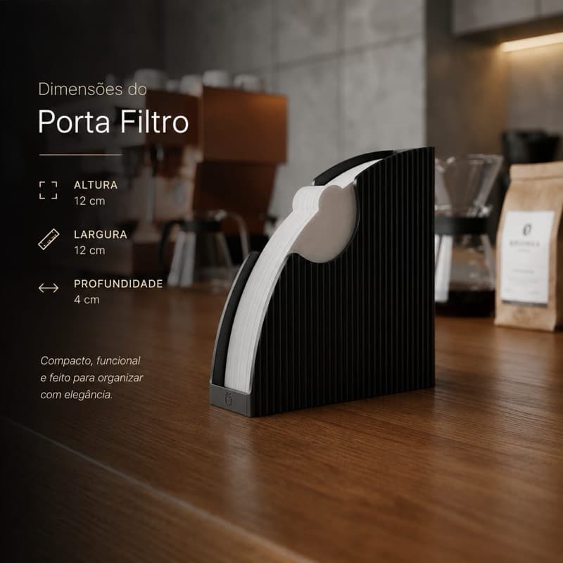 Suporte / Porta Filtro de Café Minimalista - Com Base Antideslizante