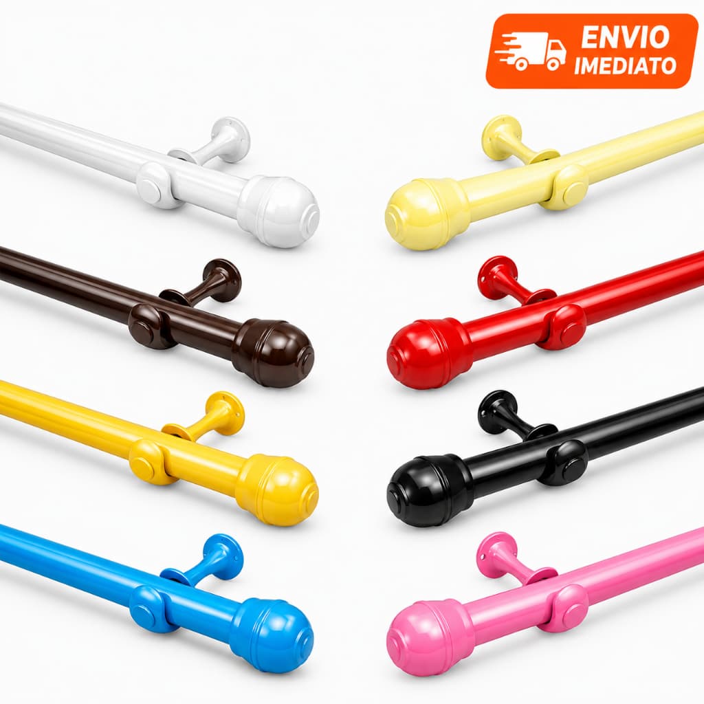 Varão Cortina 2,40 Metros 19mm Varias Cores Simples Casa Sala Escritório Envio Imediato