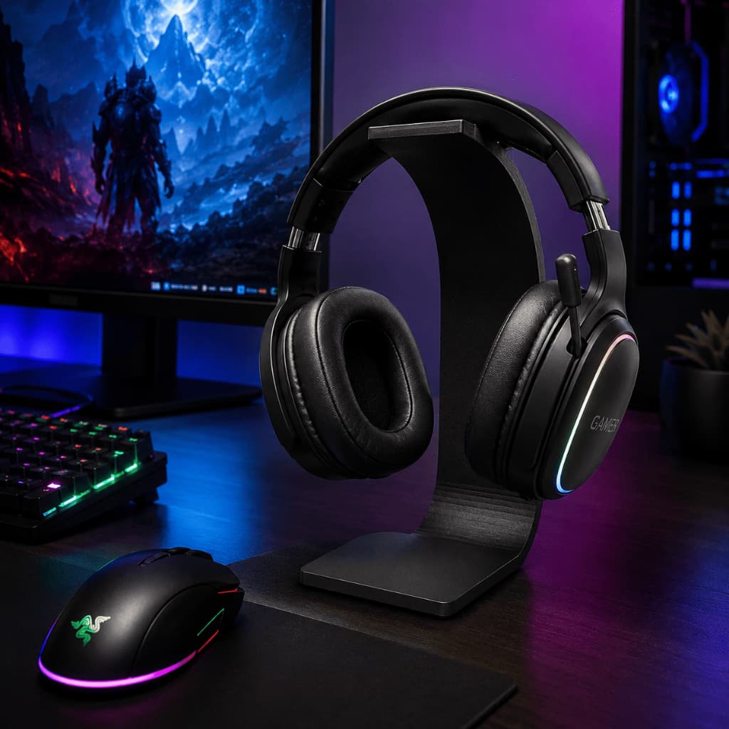 Suporte de Mesa Para Headset Fone Gamer Escritório IXK Si