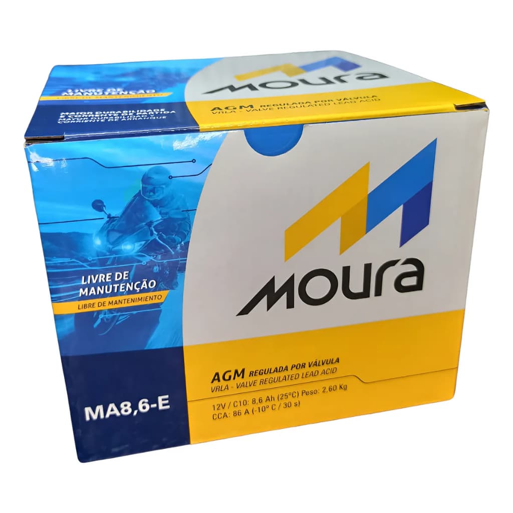 Bateria Moura MA8,6-E Original CB 500F CB 650R Hornet MT-07 S1000RR NF