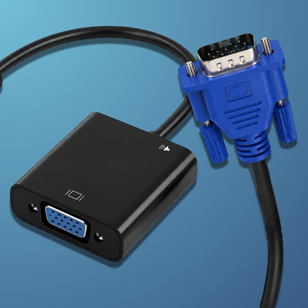 Kit Adaptador HDMI para VGA Conversor HDMI P/ VGA Full HD Notebook PC MAC monitor