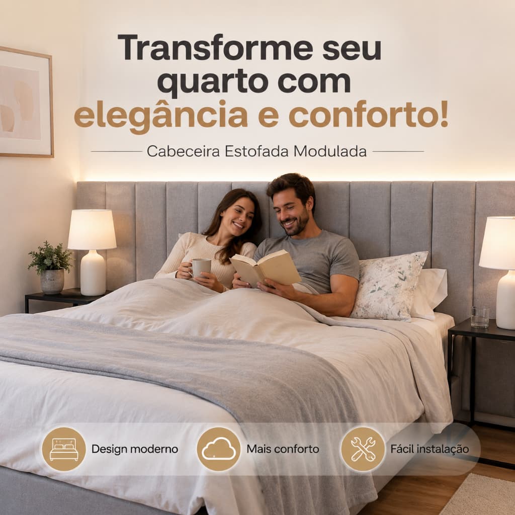 Kit 10 Cabeceiras Estofadas Para Cama Box de Casal Envio Imediato