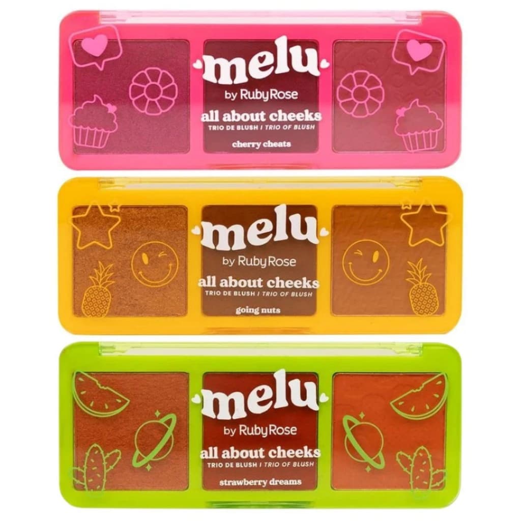 Trio de Blush All About Cheeks Melu Ruby Rose