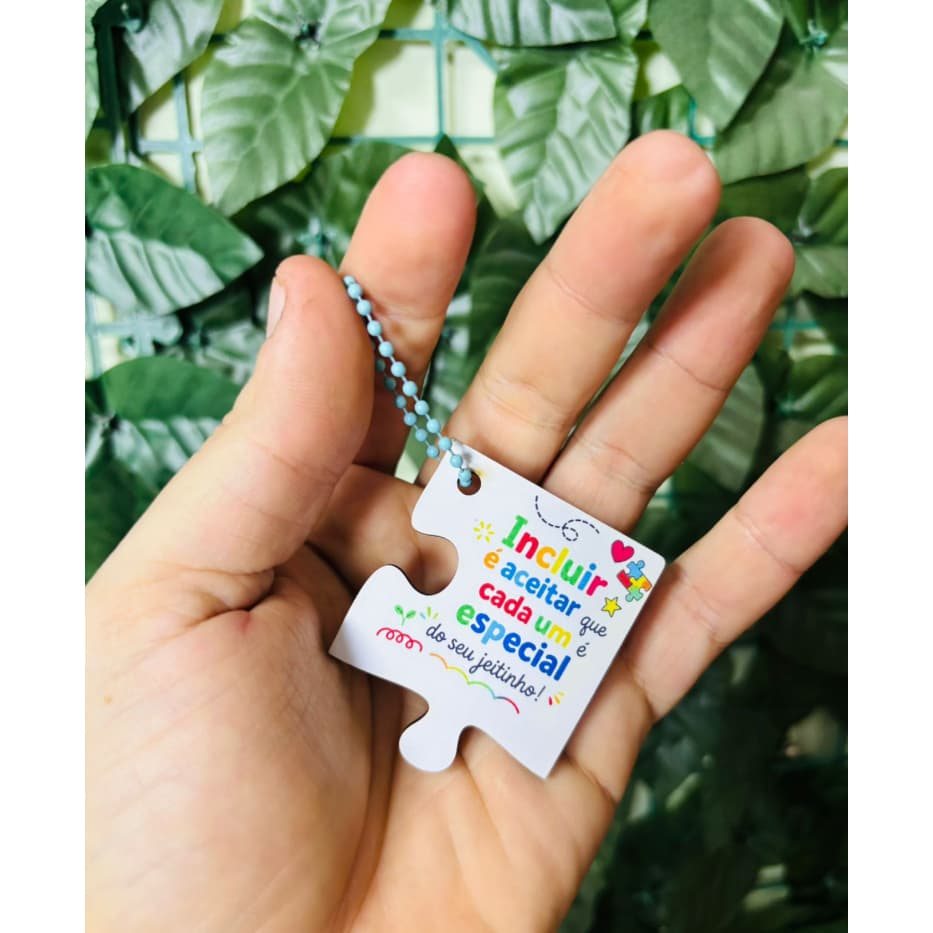 Kit Chaveiro MDF Personalizado Quebra-Cabeça | 10, 20, 30 e 50 Unidades | Brinde autismo