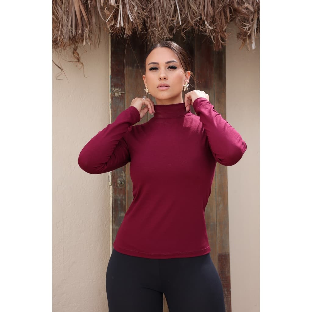 Blusa feminina segunda pele  cacharrel manga longa viscolycra 30