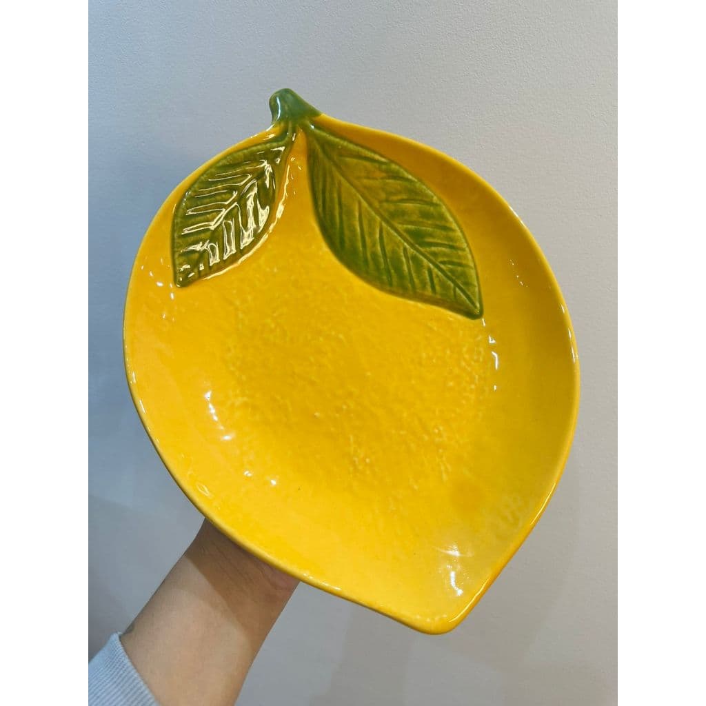 PRATO CENTRO DE MESA PETISQUEIRA LIMAO SICILIANO CERAMICA ARTESANAL 30CM