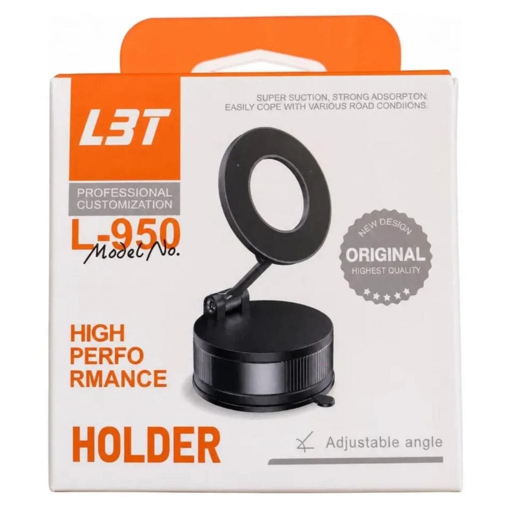 Suporte Celular Magnético Basike L-950 Veicular Articulado Magsafe Ventosa Alta Fixação Premium TOP.
