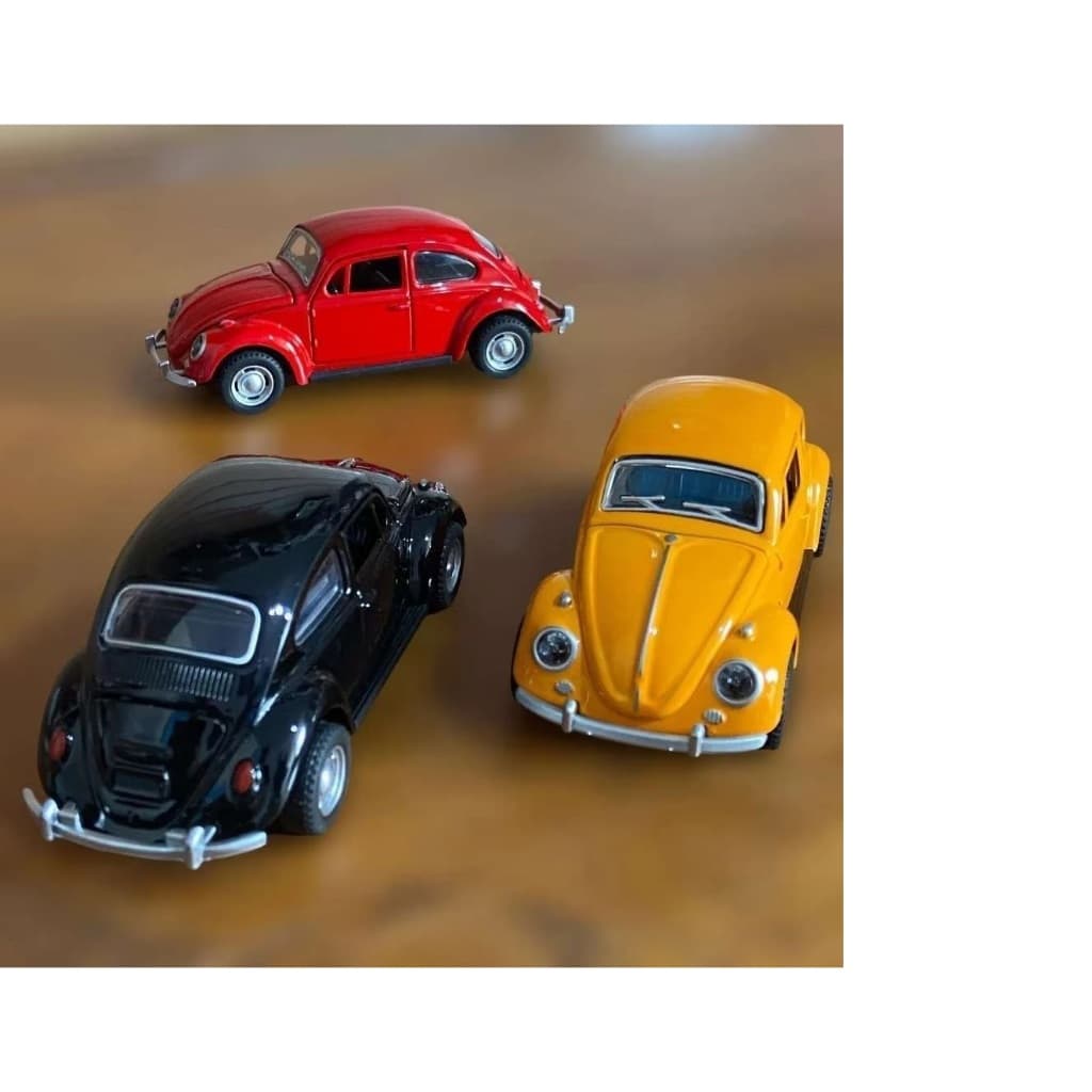 Miniatura Fusca Metal - Abre Porta e Capô - Fricção