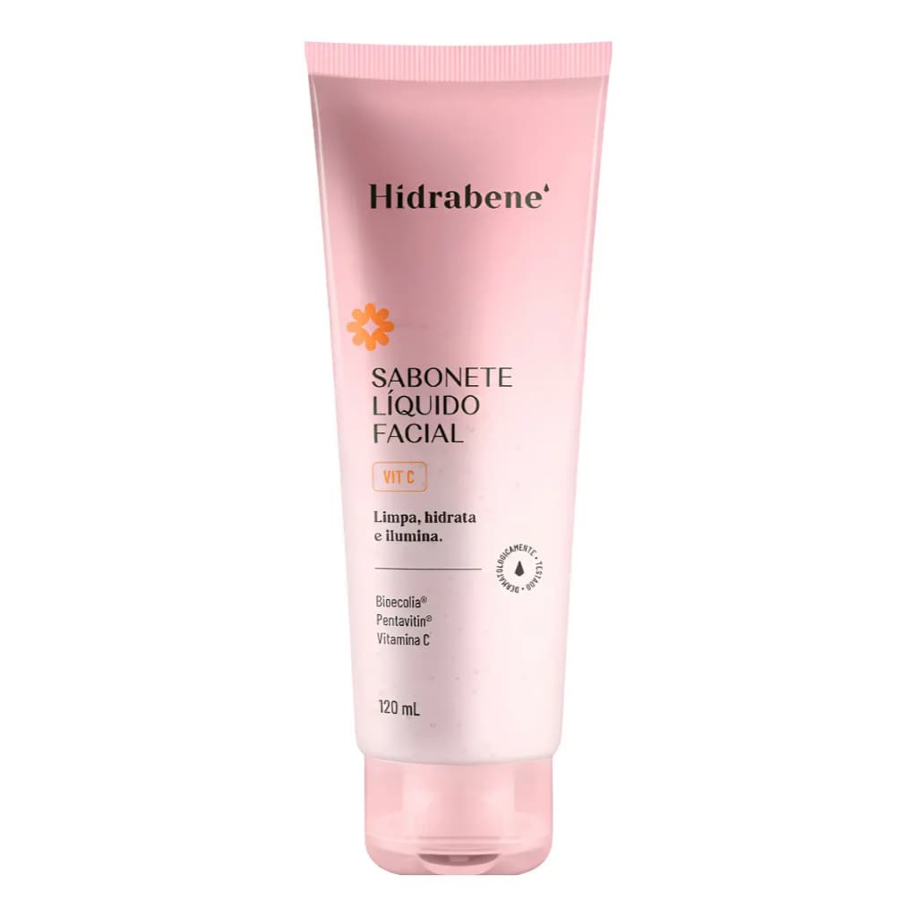 Sabonete Facial Líquido Vitamina C Clareia Limpa Pele 120ml - Hidrabene