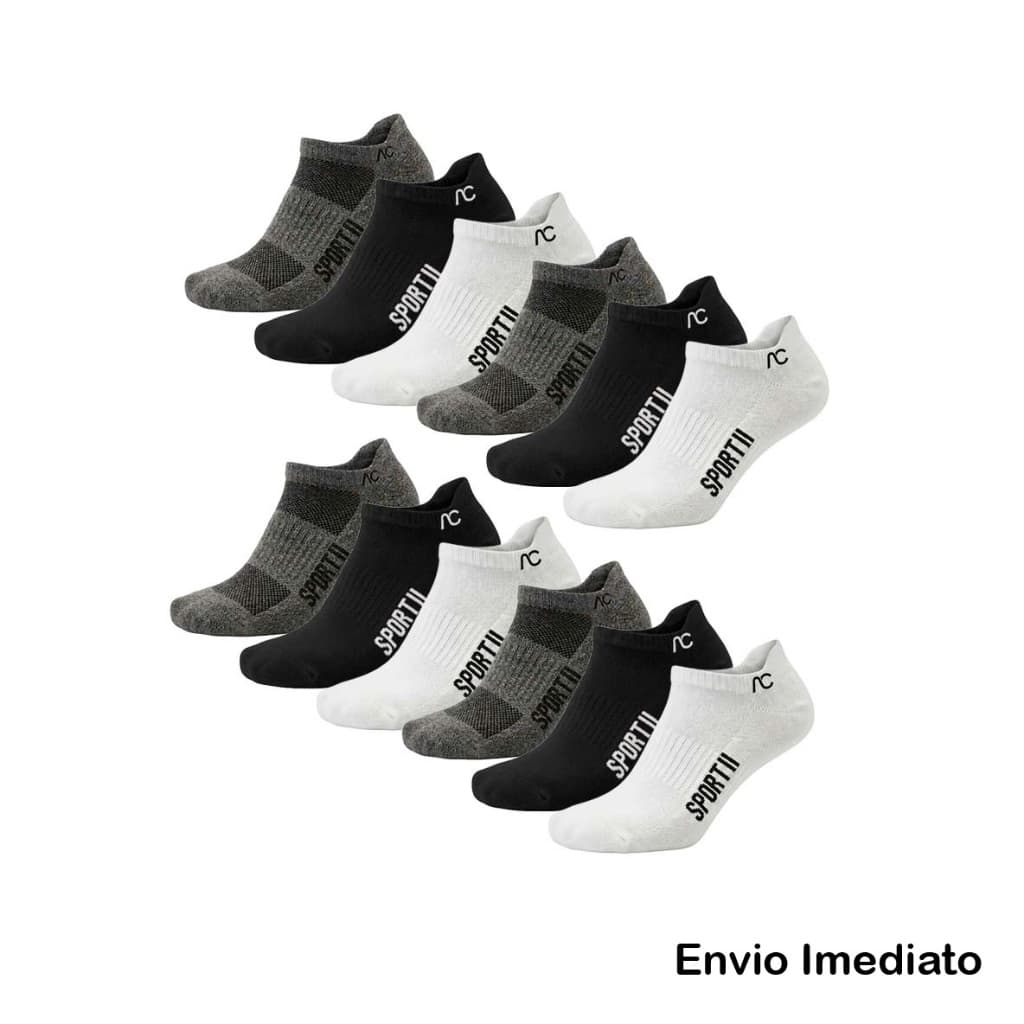 Kit 6 ou 12 Meias Soquete Sport AC Original