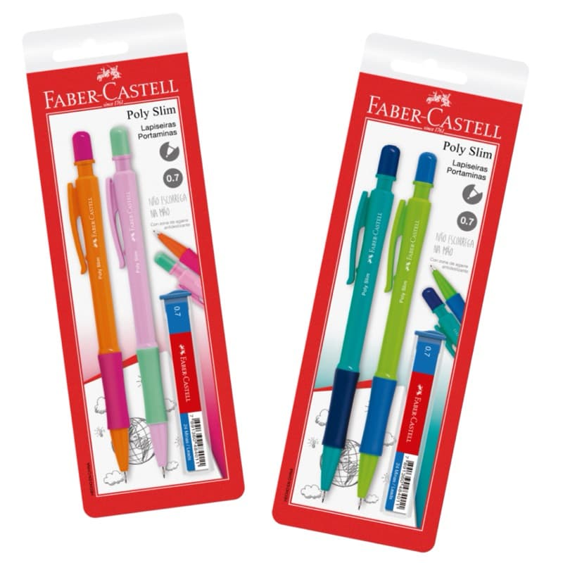 ✨Kit Lapiseiras Faber-Castell Poly Slim  + Grafite