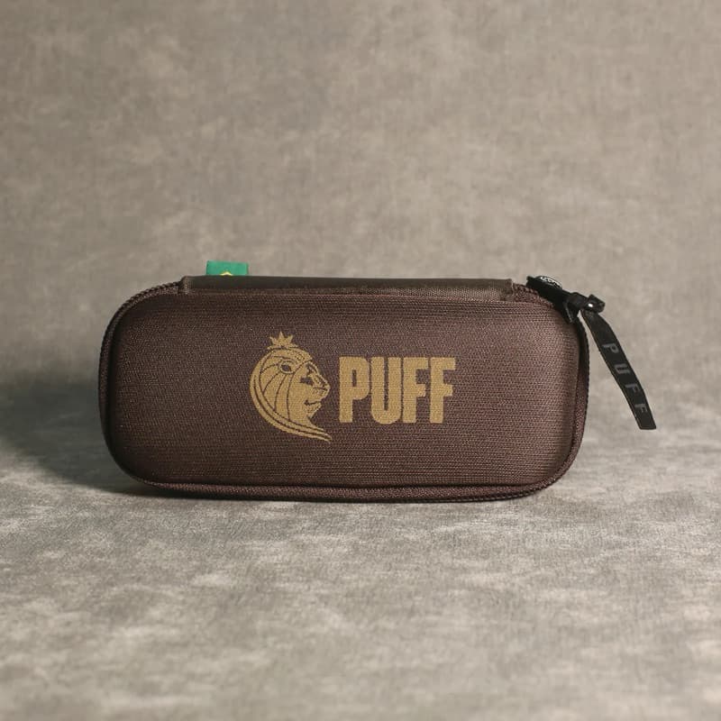 Case Mini Puff Life Colors Marrom Porta Acessórios Compacto Resistente