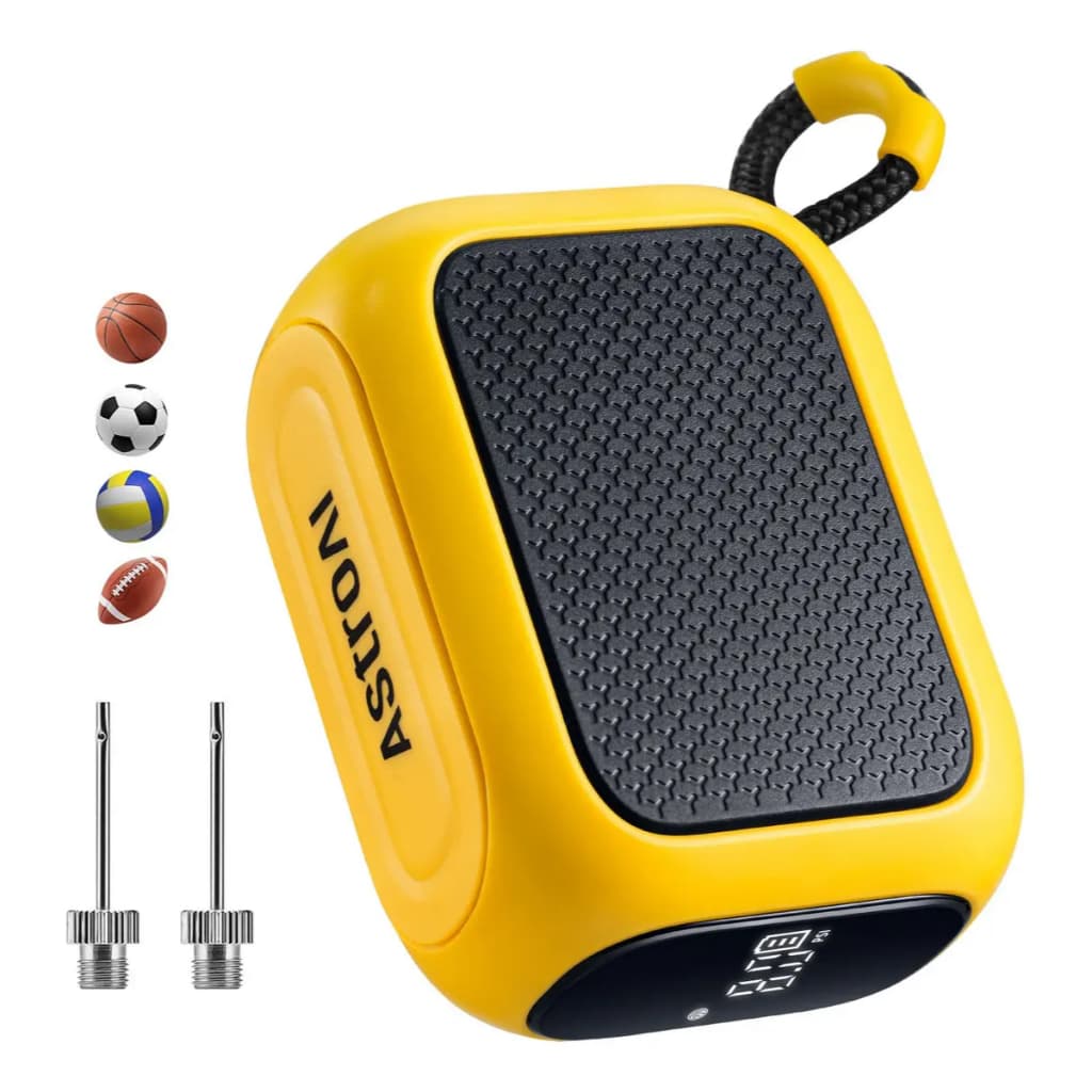 Bomba De Bola Compressores De Ar Para Futebol 20psi Astroai Amarelo