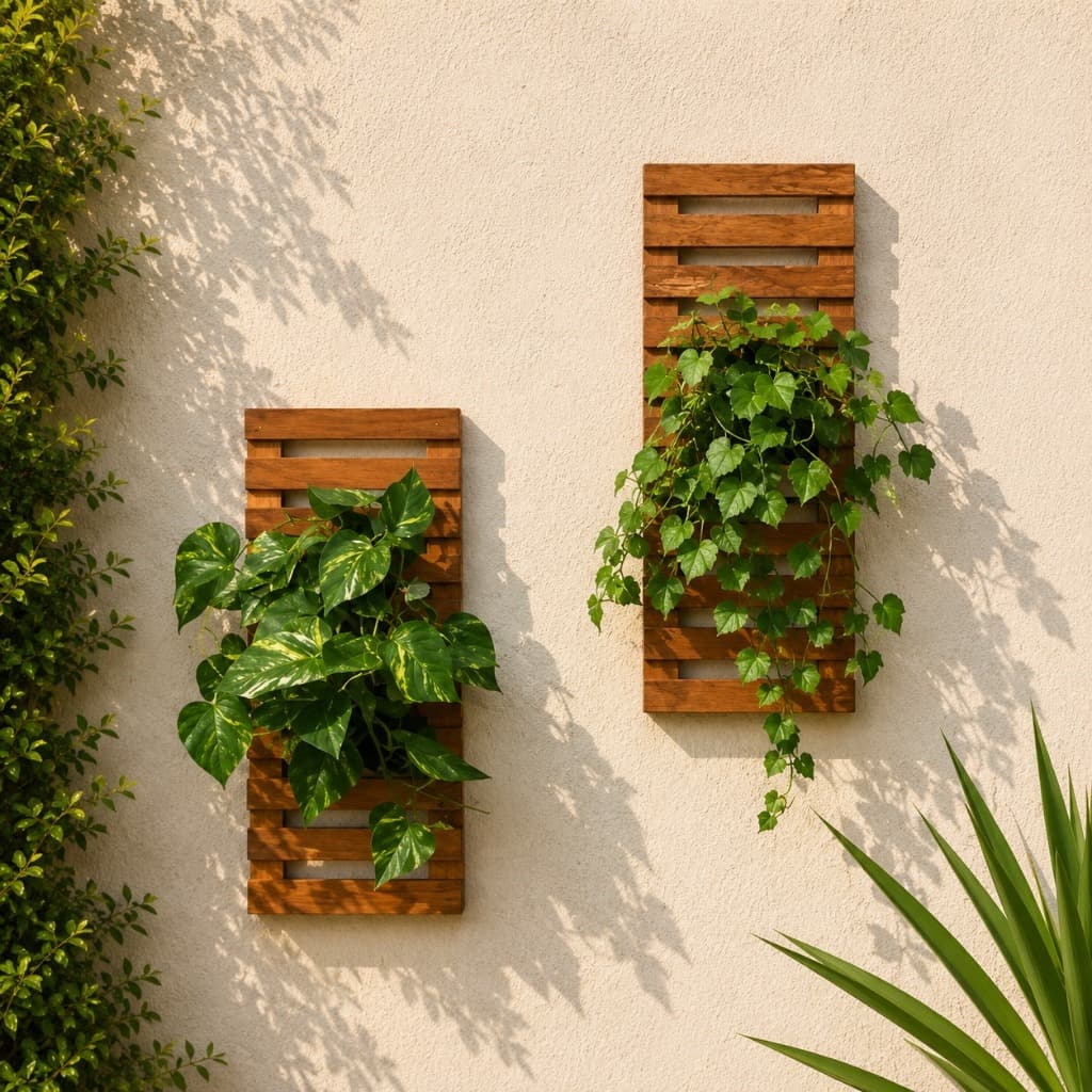 painel  madeira, 50x 20 ,floreira, suporte para plantas, jardim vertical.
