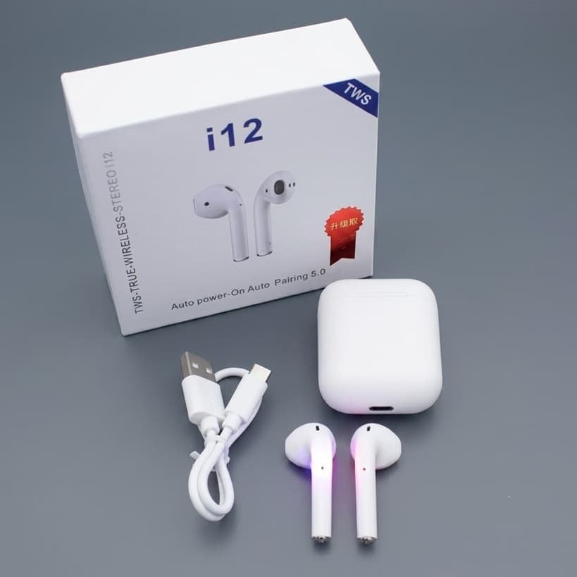 Fone Bluetooth i12 TWS Sem Fio Recarregável Toque Touch P/ Celular iPhone E Android Pronta Entrega