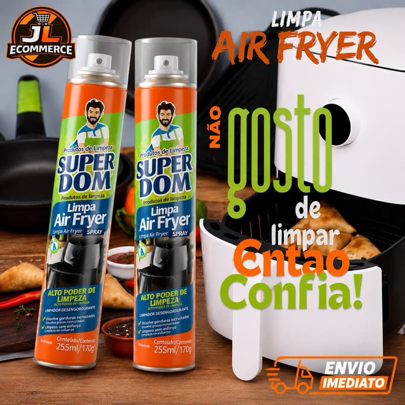 Spray Limpa Air Fryer Alto Poder De Limpeza, Dissolve A Gordura Limpeza Sem Esforço 250ml 1, 2 ou 3