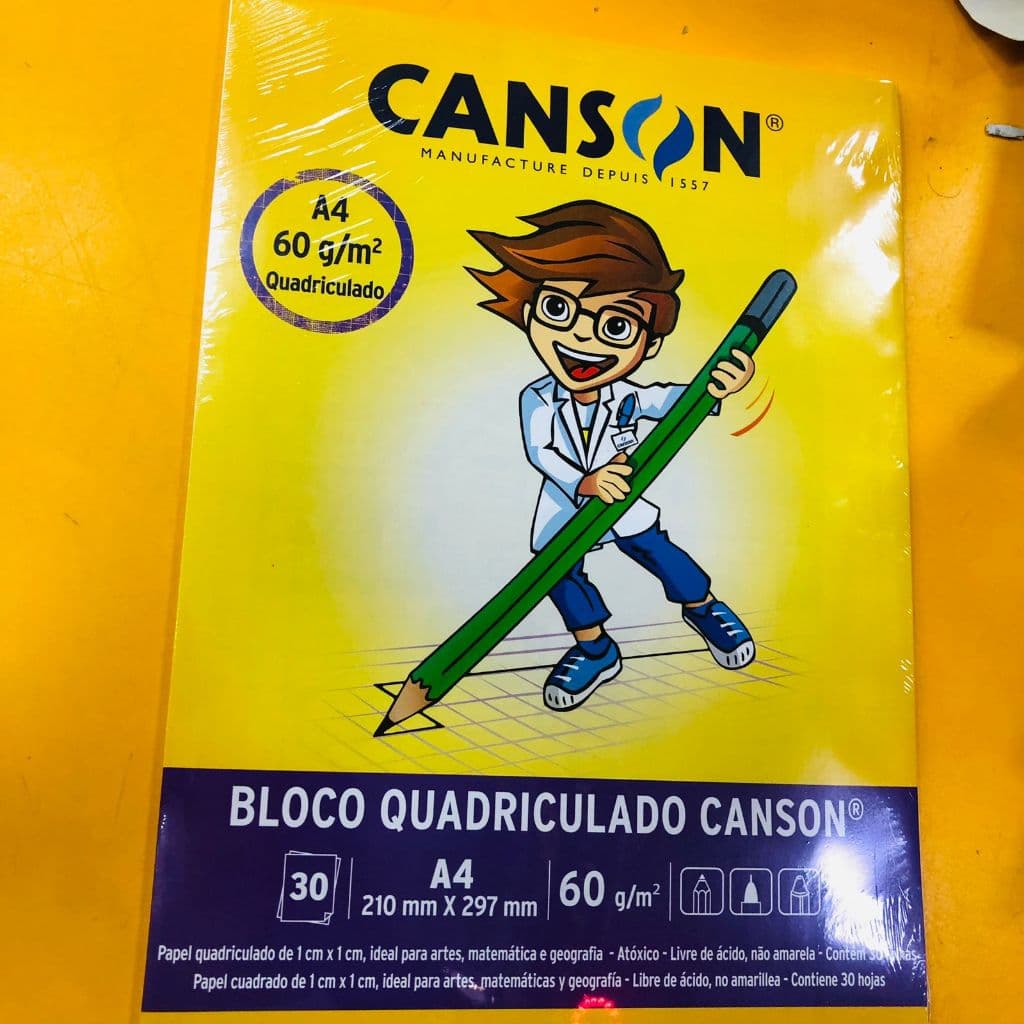 BLOCO QUADRICULADO  A4 CANSON 63G 30FLS