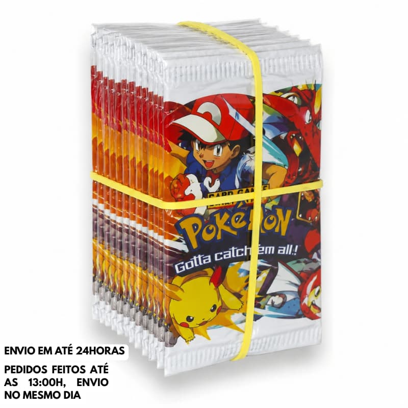 Cards Pokemón Pacotes Fechados OL Cartas Surpresa Festa Infantil Kids