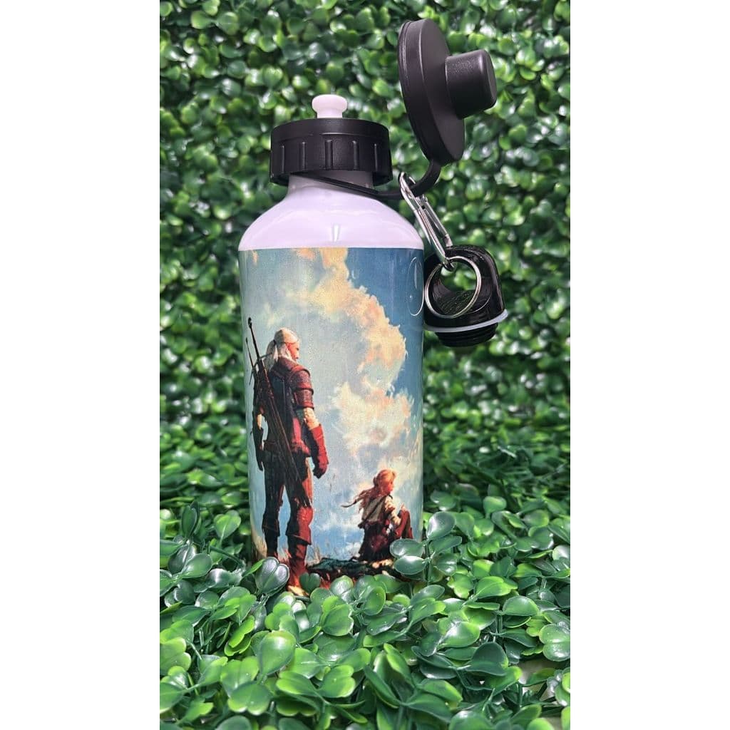 Garrafa Personalizada com Nome The Witcher 3 Wild Hunt 600ml Alumínio Squeeze Gamer Geek Presente