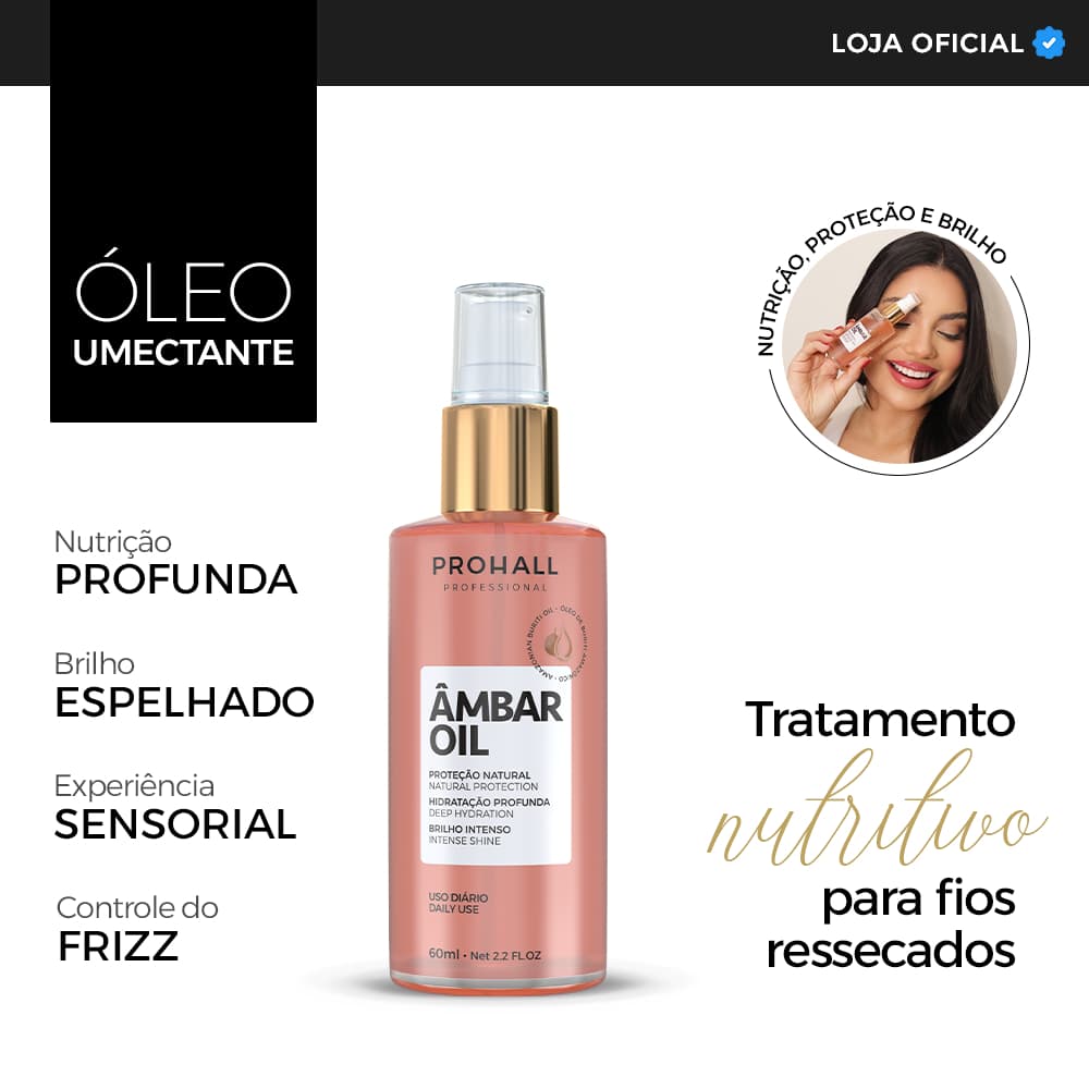 Óleo Finalizador Ambar oil Elixir de proteção 60ml