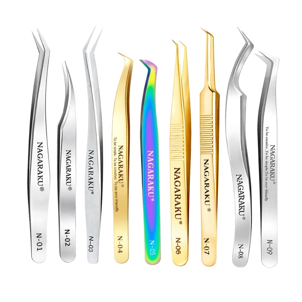 Pinça Nagaraku Original Profissional para Extensão de Cílios Volume Russo Fio A Fio Brasileiro Egípcio Envio Imediato