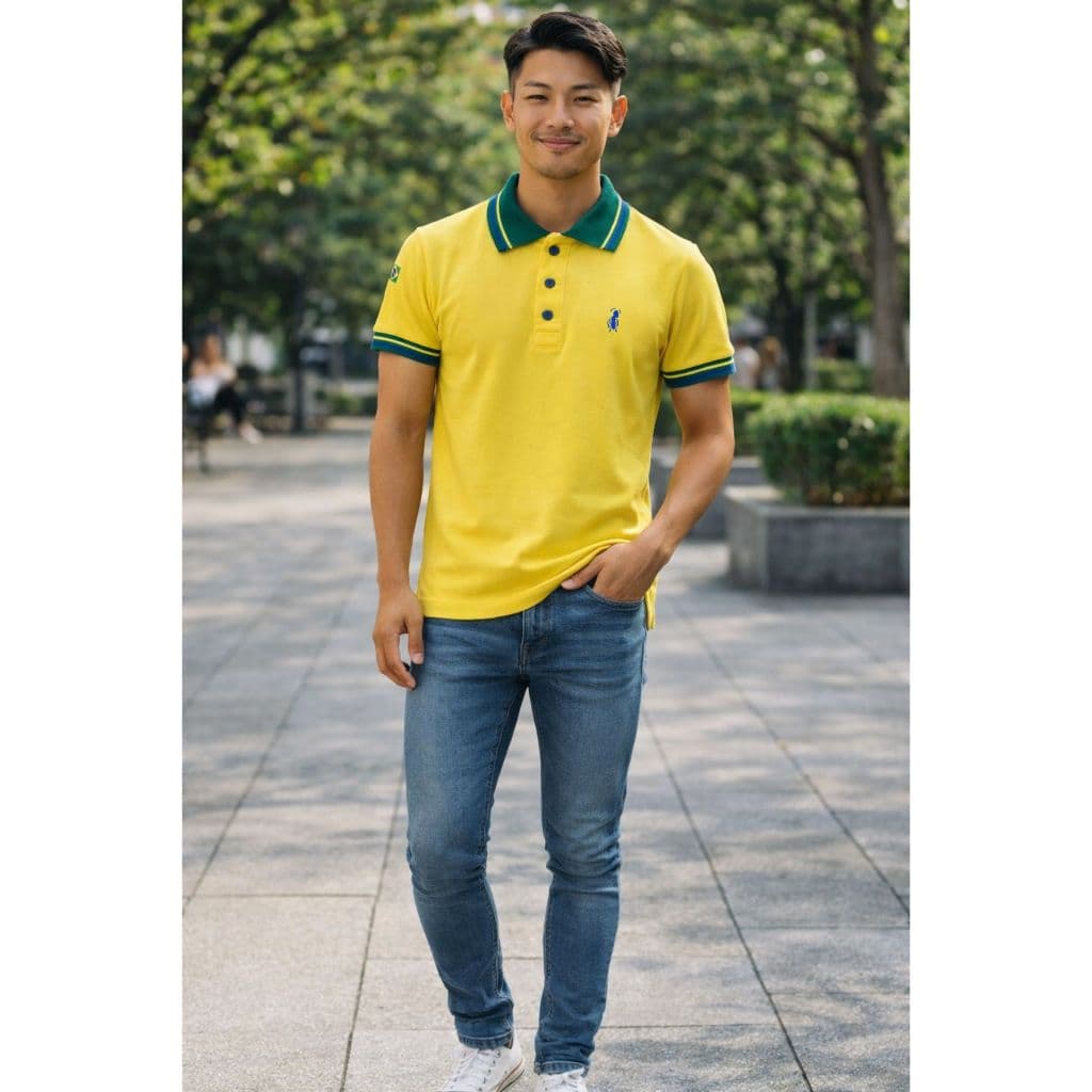 Camisa Polo Amarela Canarinho