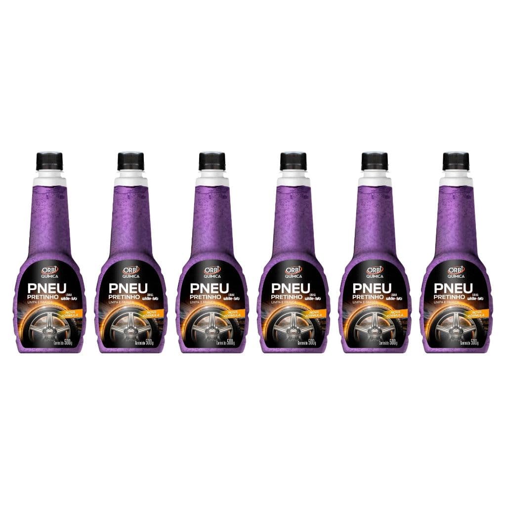 Limpa pneu Pretinho Orbi – 500ml - vonixx compatível LIMPA PNEU - 6 UNIDADES