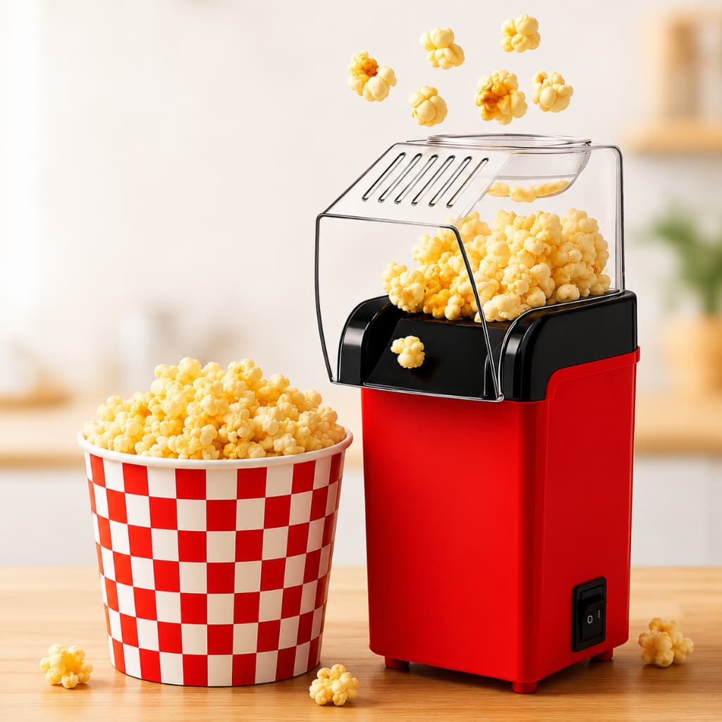 PIPOQUEIRA ELETRICA AR QUENTE MAQUINA PIPOCA SEM OLEO 127V MINIJOY