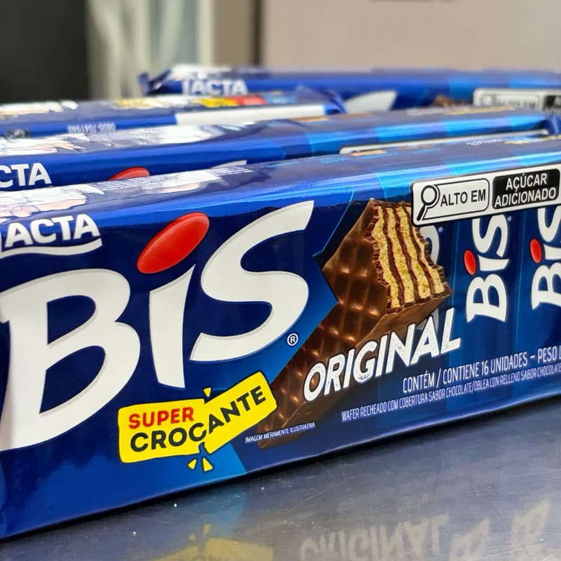 Kit 6 Chocolate Wafer Bis Ao Leite C/16 Unidades - Lacta