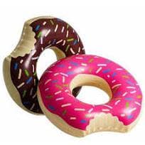 Boia Circular Inflável 3D 80cm modelo Donut Mordido Piscina Praia