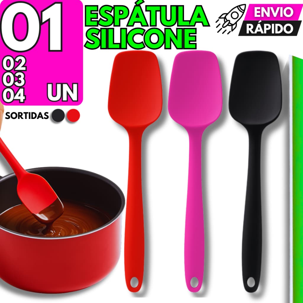 4/3/2/1 Espátula Reta De Silicone Pão Duro Raspadora Colher Para Bolo Confeitaria Cozinha Multiuso Resistente